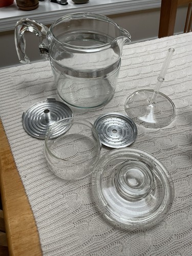Pyrex cup glass - 6, percolator
